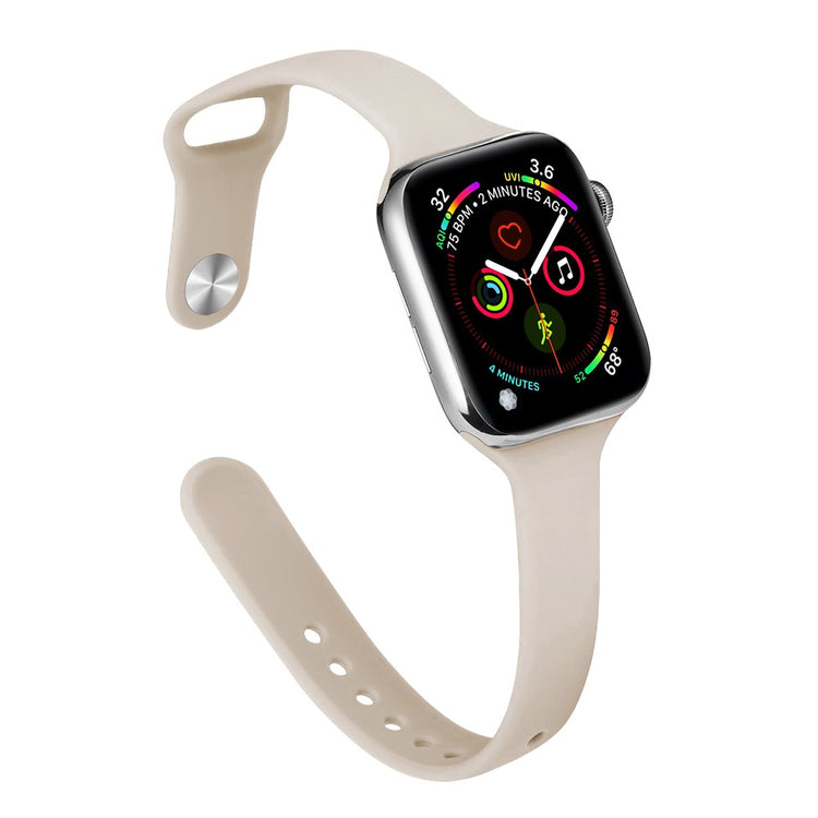 Rigtigt Kønt Silikone Universal Rem passer til Apple Smartwatch - Brun#serie_10