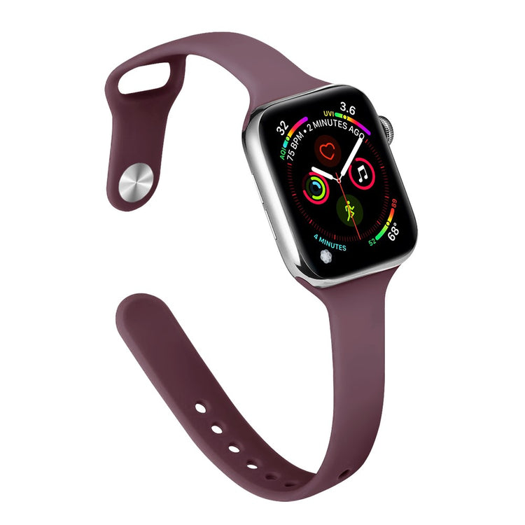 Rigtigt Kønt Silikone Universal Rem passer til Apple Smartwatch - Lilla#serie_13
