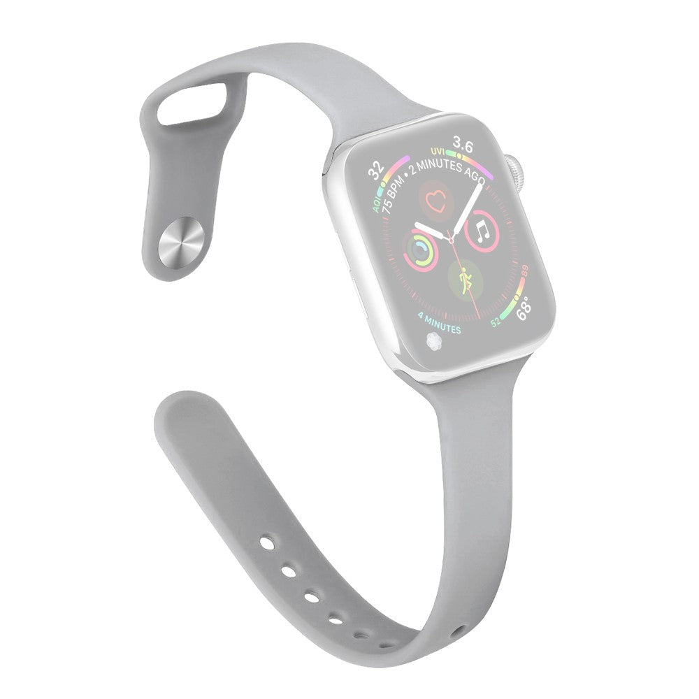 Rigtigt Kønt Silikone Universal Rem passer til Apple Smartwatch - Sølv#serie_15