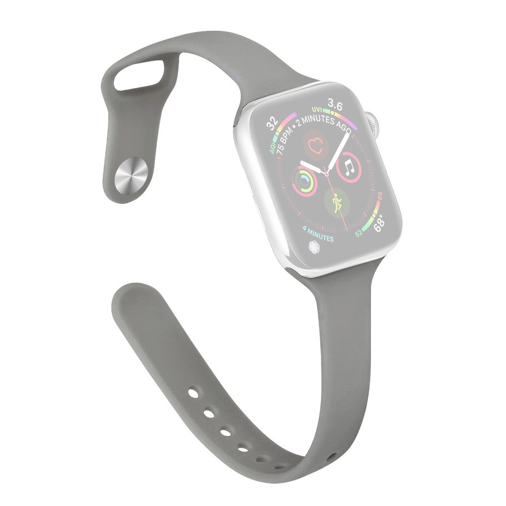 Rigtigt Kønt Silikone Universal Rem passer til Apple Smartwatch - Sølv#serie_16