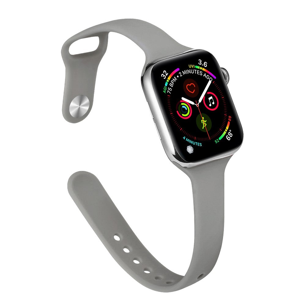 Rigtigt Kønt Silikone Universal Rem passer til Apple Smartwatch - Sølv#serie_16