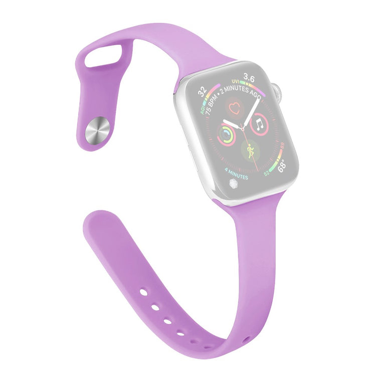 Rigtigt Kønt Silikone Universal Rem passer til Apple Smartwatch - Lilla#serie_18