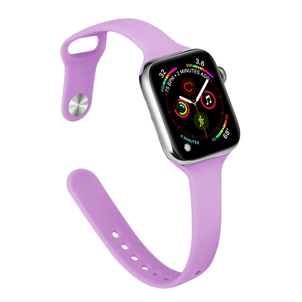Rigtigt Kønt Silikone Universal Rem passer til Apple Smartwatch - Lilla#serie_18