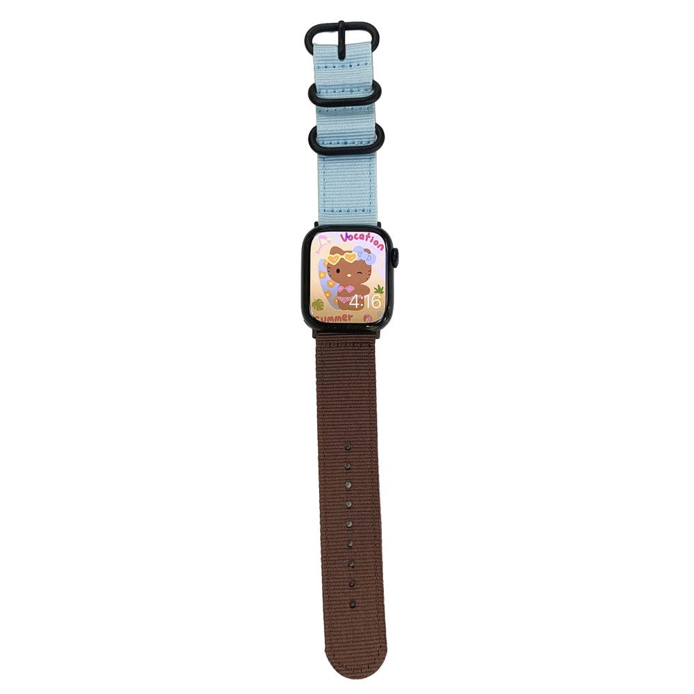 Super Smuk Nylon Universal Rem passer til Apple Smartwatch - Brun#serie_2