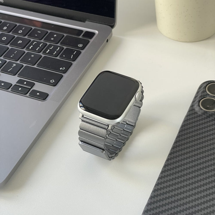 Mega Fed Metal Universal Rem passer til Apple Smartwatch - Sølv#serie_3