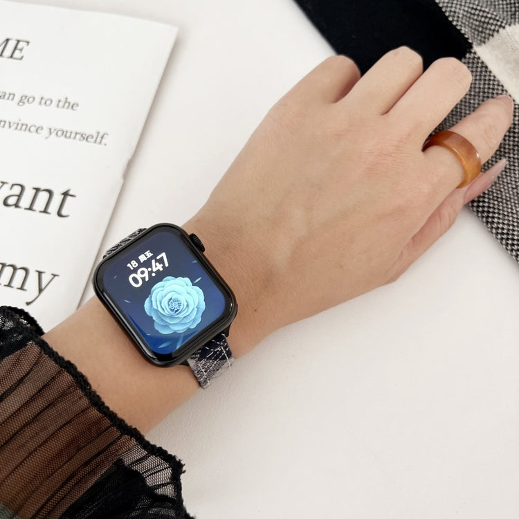 Rigtigt Flot Nylon Universal Rem passer til Apple Smartwatch - Sølv#serie_2