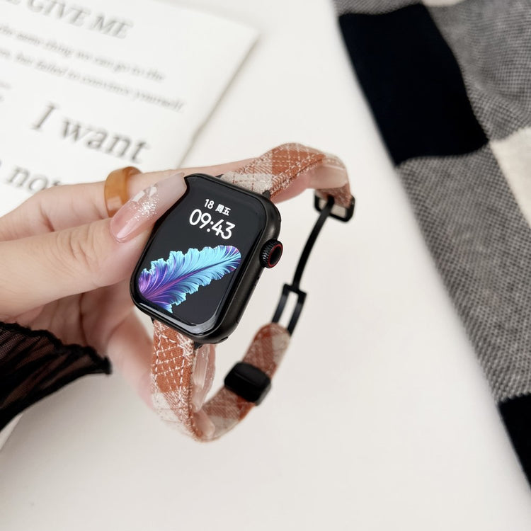 Rigtigt Flot Nylon Universal Rem passer til Apple Smartwatch - Brun#serie_3