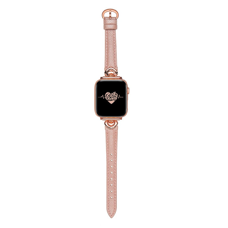 Helt Vildt Skøn Ægte Læder Universal Rem passer til Apple Smartwatch - Pink#serie_3