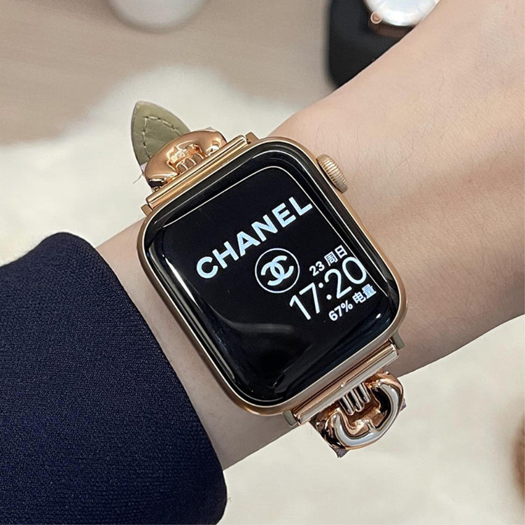 Helt Vildt Skøn Ægte Læder Universal Rem passer til Apple Smartwatch - Lilla#serie_4