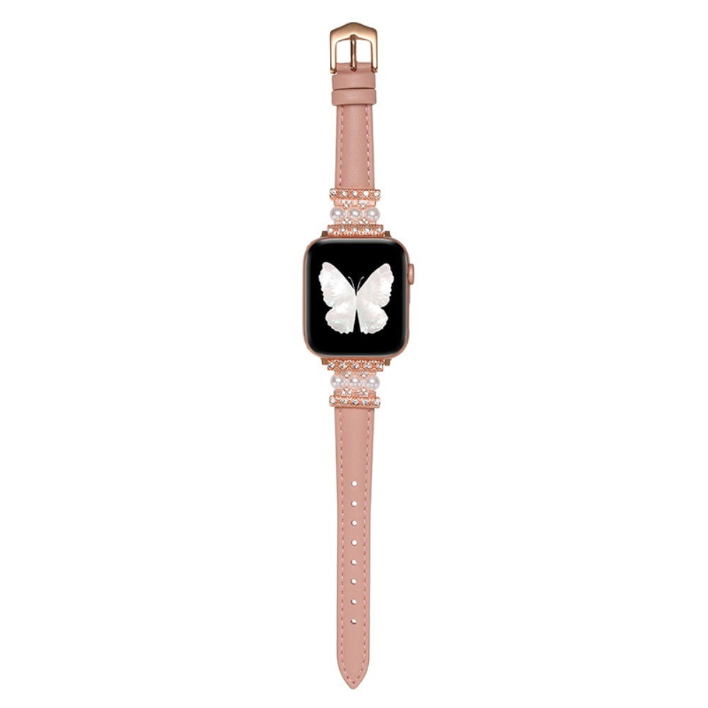 Godt Ægte Læder Universal Rem passer til Apple Smartwatch - Pink#serie_4