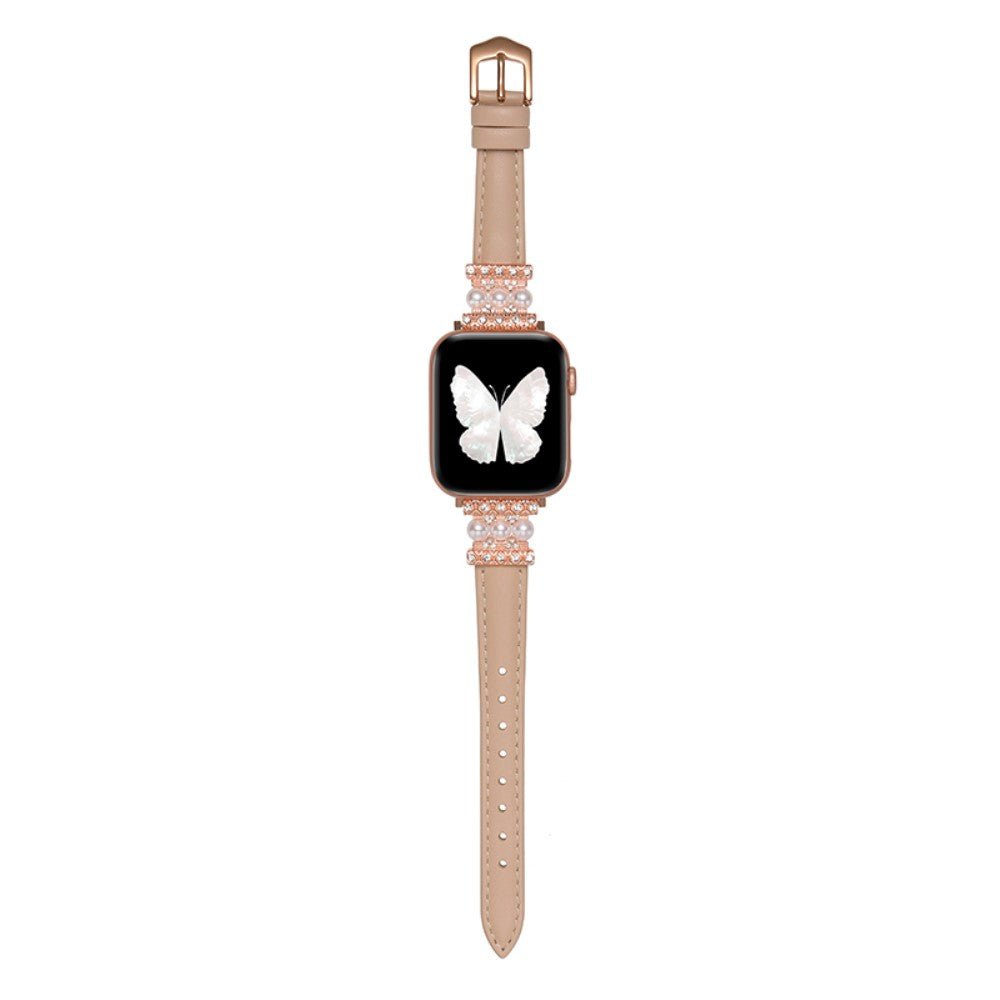Godt Ægte Læder Universal Rem passer til Apple Smartwatch - Pink#serie_6