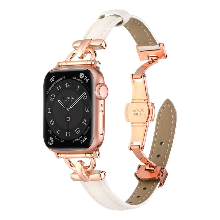 Super Godt Kunstlæder Universal Rem passer til Apple Smartwatch - Pink#serie_3