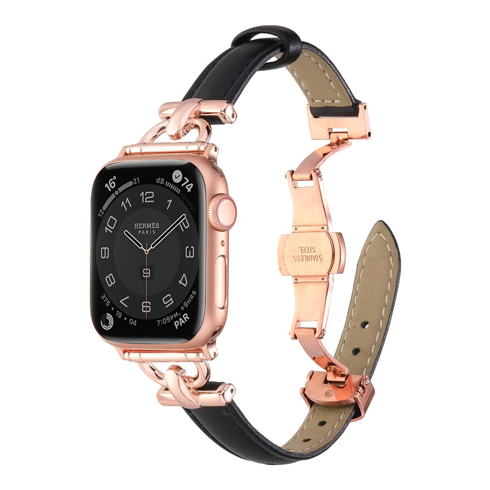 Super Godt Kunstlæder Universal Rem passer til Apple Smartwatch - Pink#serie_5