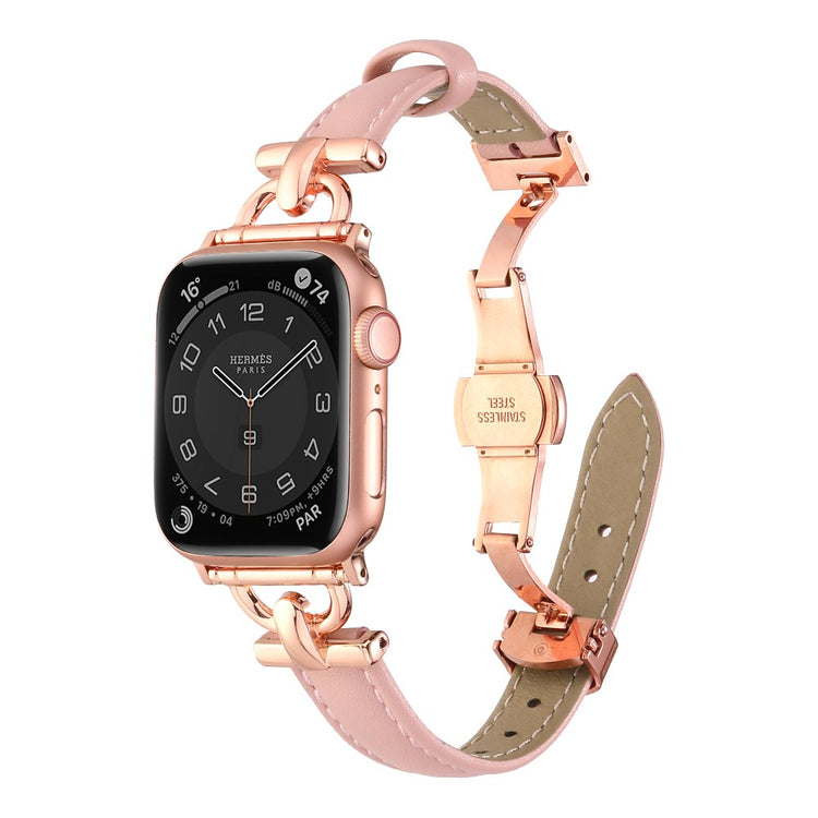 Super Godt Kunstlæder Universal Rem passer til Apple Smartwatch - Pink#serie_7