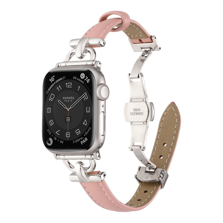 Super Godt Kunstlæder Universal Rem passer til Apple Smartwatch - Pink#serie_8