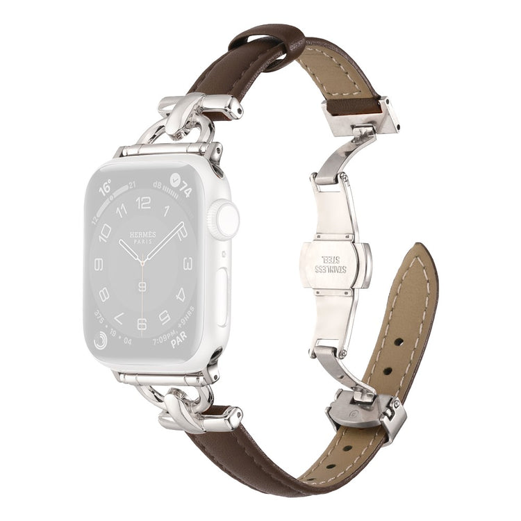 Super Godt Kunstlæder Universal Rem passer til Apple Smartwatch - Brun#serie_10