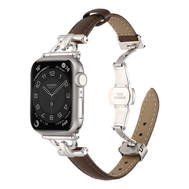 Super Godt Kunstlæder Universal Rem passer til Apple Smartwatch - Brun#serie_10