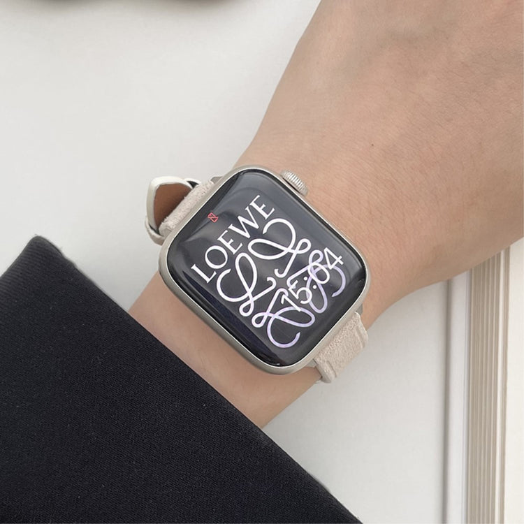 Meget Fed Kunstlæder Universal Rem passer til Apple Smartwatch - Hvid#serie_4