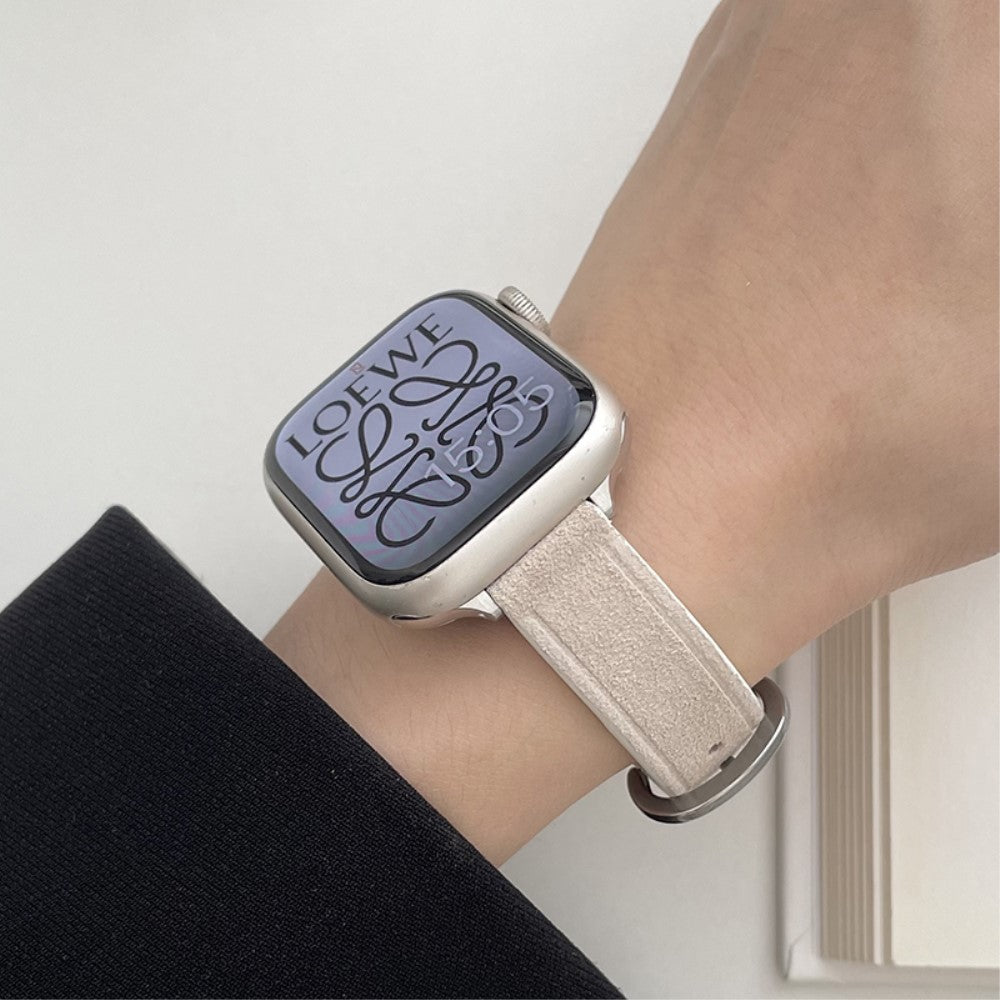 Meget Fed Kunstlæder Universal Rem passer til Apple Smartwatch - Hvid#serie_4
