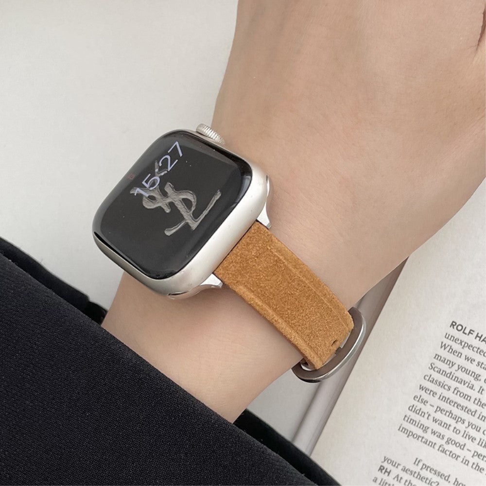Meget Fed Kunstlæder Universal Rem passer til Apple Smartwatch - Orange#serie_6