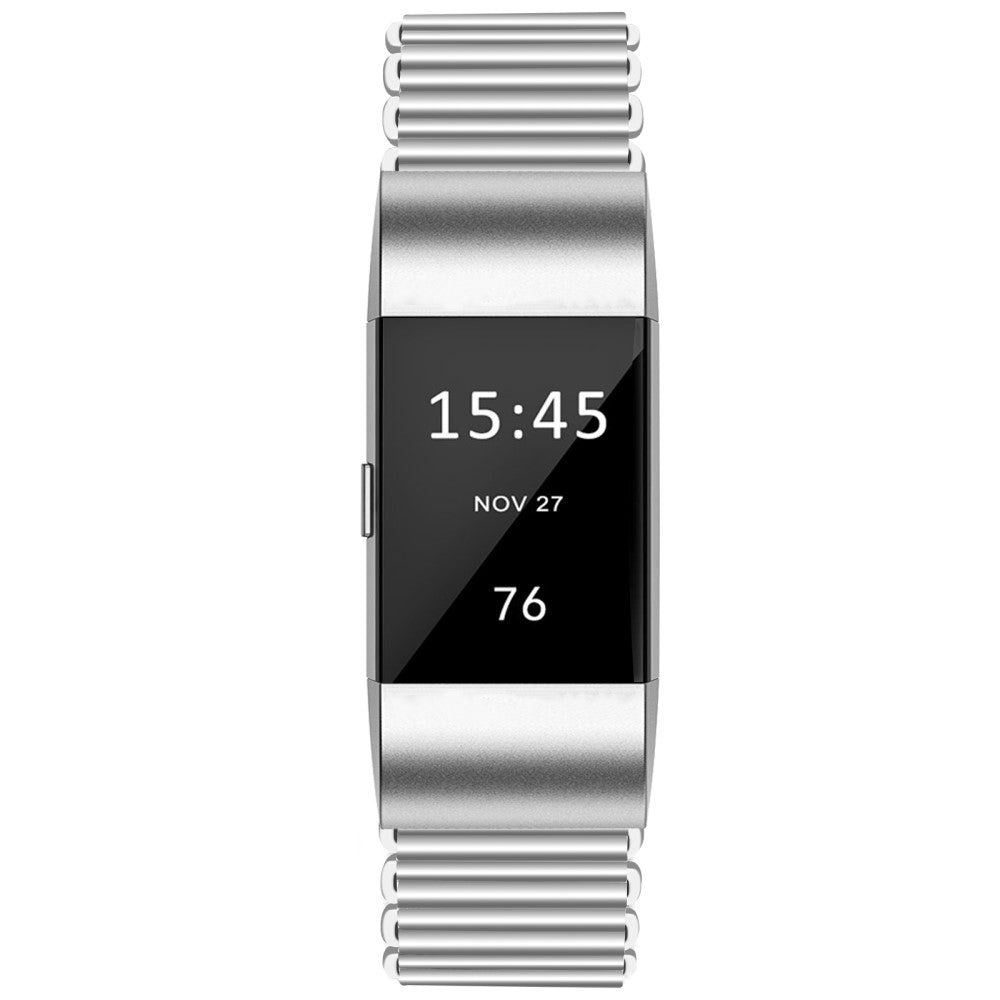 Fortrinligt Metal Rem passer til Fitbit Charge 2 - Sølv#serie_111