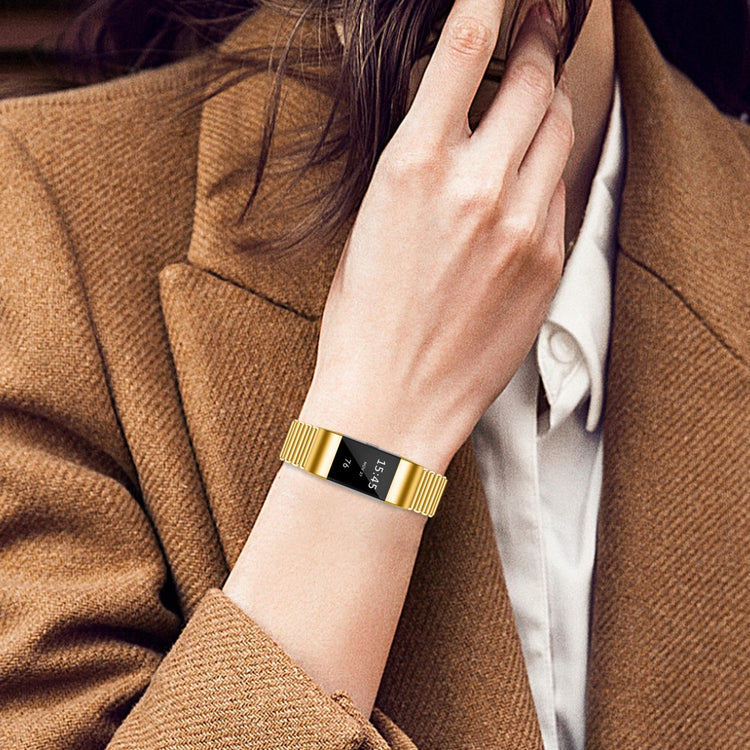 Udsøgt Metal Rem passer til Fitbit Charge 2 - Guld#serie_2