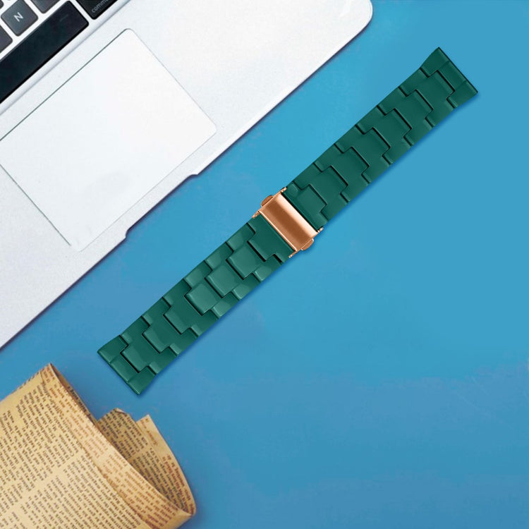 Misfit Vapor Resin Watch Strap Replacement Waterproof Watch Band - Dark Green#serie_8