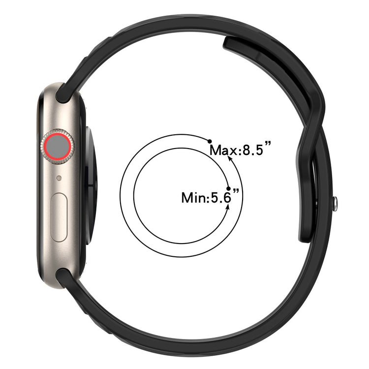 Rigtigt Fantastisk Silikone Universal Rem passer til Apple Smartwatch - Sort#serie_5