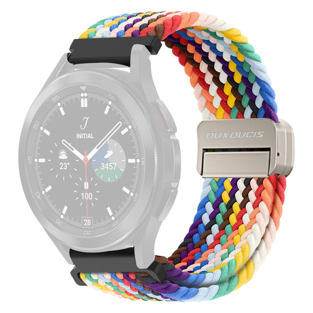 DUX DUCIS Mixture Pro Series Nylon Woven Strap Samsung Galaxy Watch6 / Watch5 / Huawei Watch GT3 Magnetic Buckle 20mm Watchband - Rainbow#serie_6