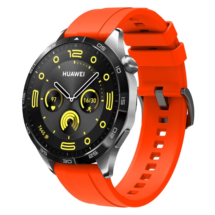 Super Smuk Silikone Rem passer til Huawei Watch GT 4 46mm - Orange#serie_2