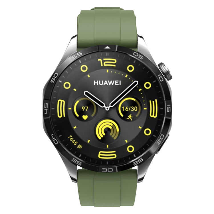 Super Smuk Silikone Rem passer til Huawei Watch GT 4 46mm - Grøn#serie_10