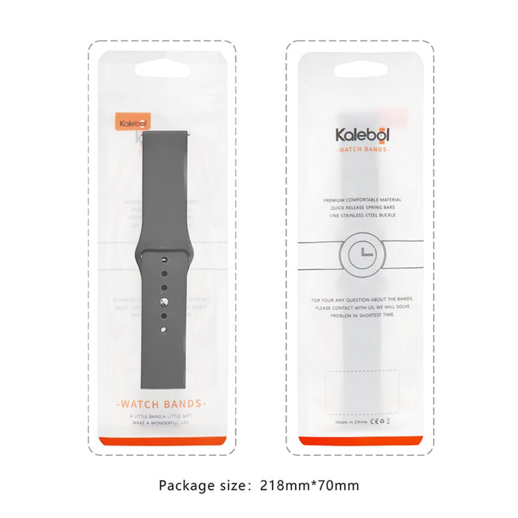 KALEBOL KLB-DKGJ-001 Fitbit Charge 3 / 4 Watch Band Silicone Adjustable Wrist Strap - Grey#serie_6