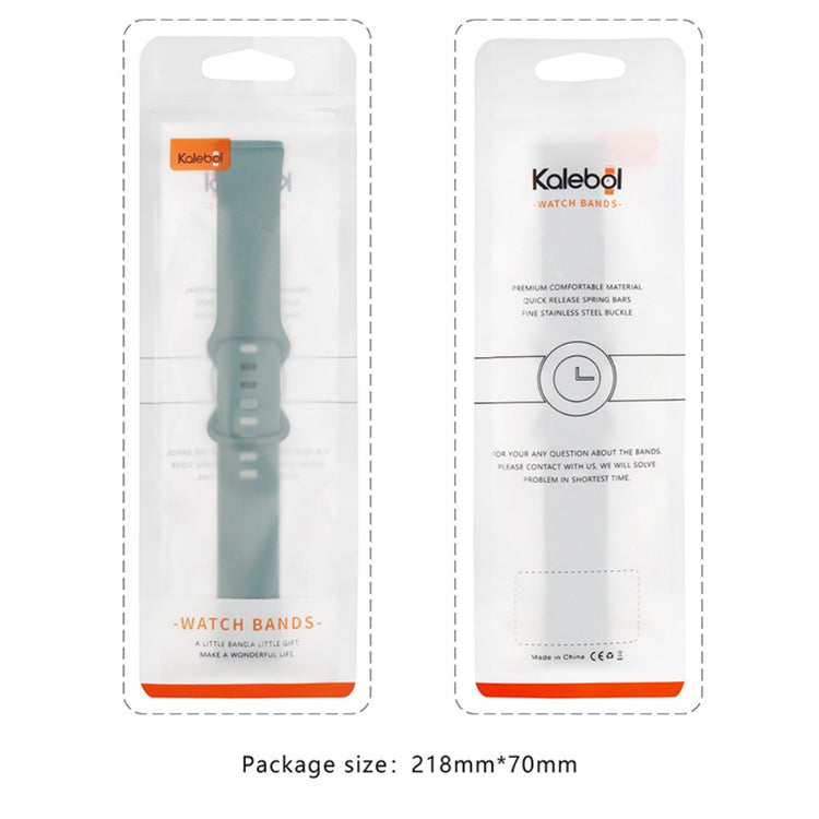 KALEBOL KLB-HDKGJ-001 Fitbit Versa 3 / 4 / Sense / Sense 2 Soft Silicone Watch Straps - Army Green#serie_6