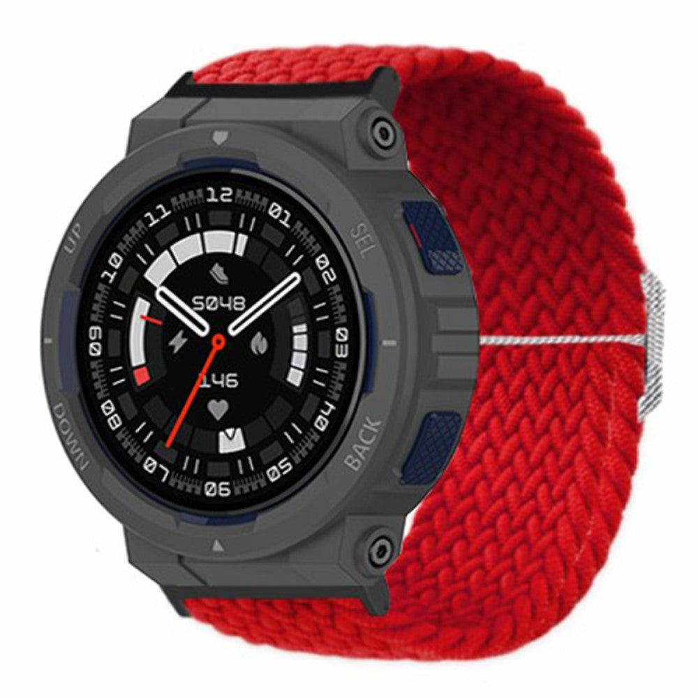 Rigtigt Godt Nylon Rem passer til Amazfit Active Edge - Rød#serie_9