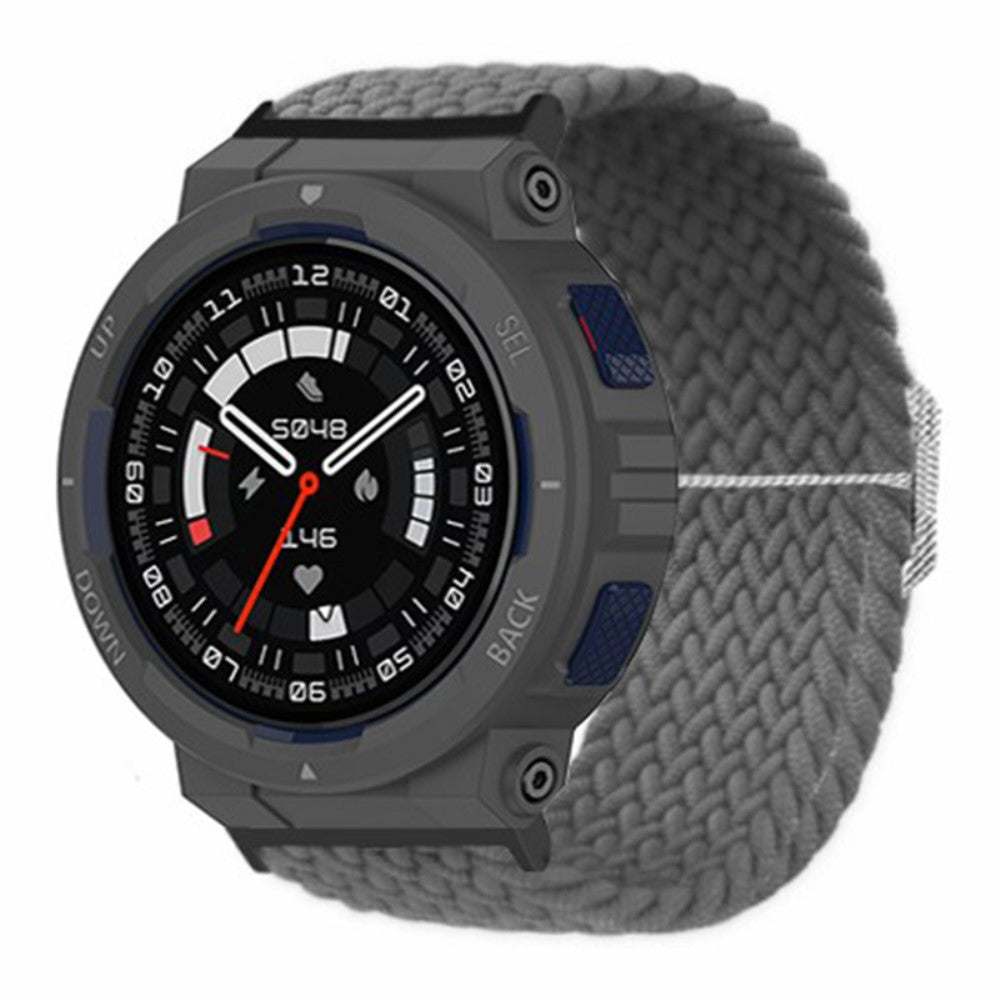 Rigtigt Godt Nylon Rem passer til Amazfit Active Edge - Sølv#serie_10