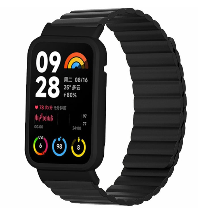 Komfortabel Silikone Rem passer til Xiaomi Smart Band 8 Pro - Sort#serie_4