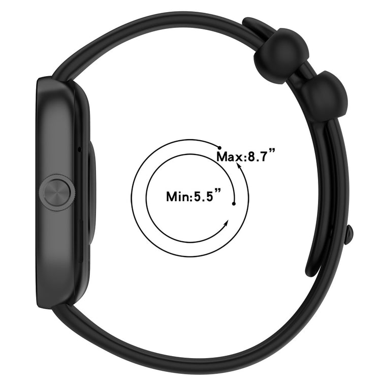 Silikone Universal Rem passer til Xiaomi Band 8 Pro / Xiaomi Redmi Watch 4 - Sølv#serie_11