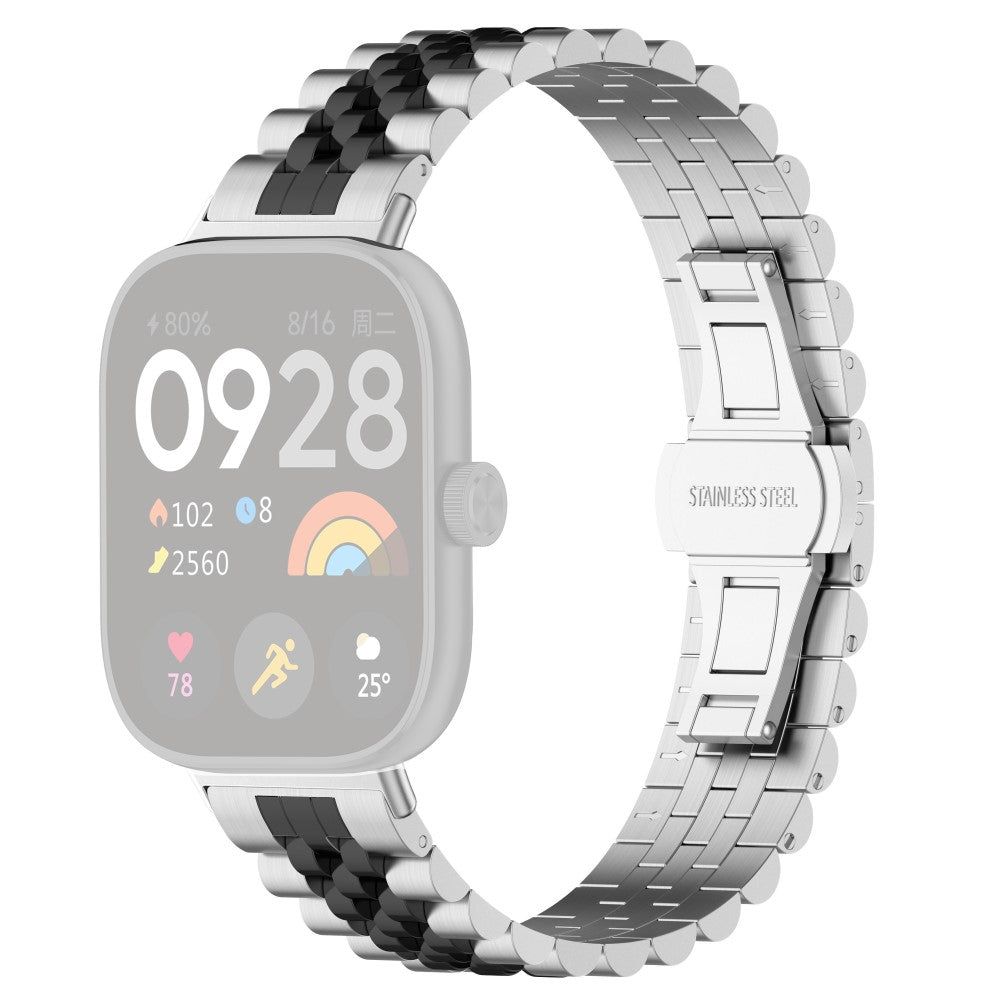 Metal Universal Rem passer til Xiaomi Smart Band 8 Pro / Xiaomi Redmi Watch 4 - Sølv#serie_6