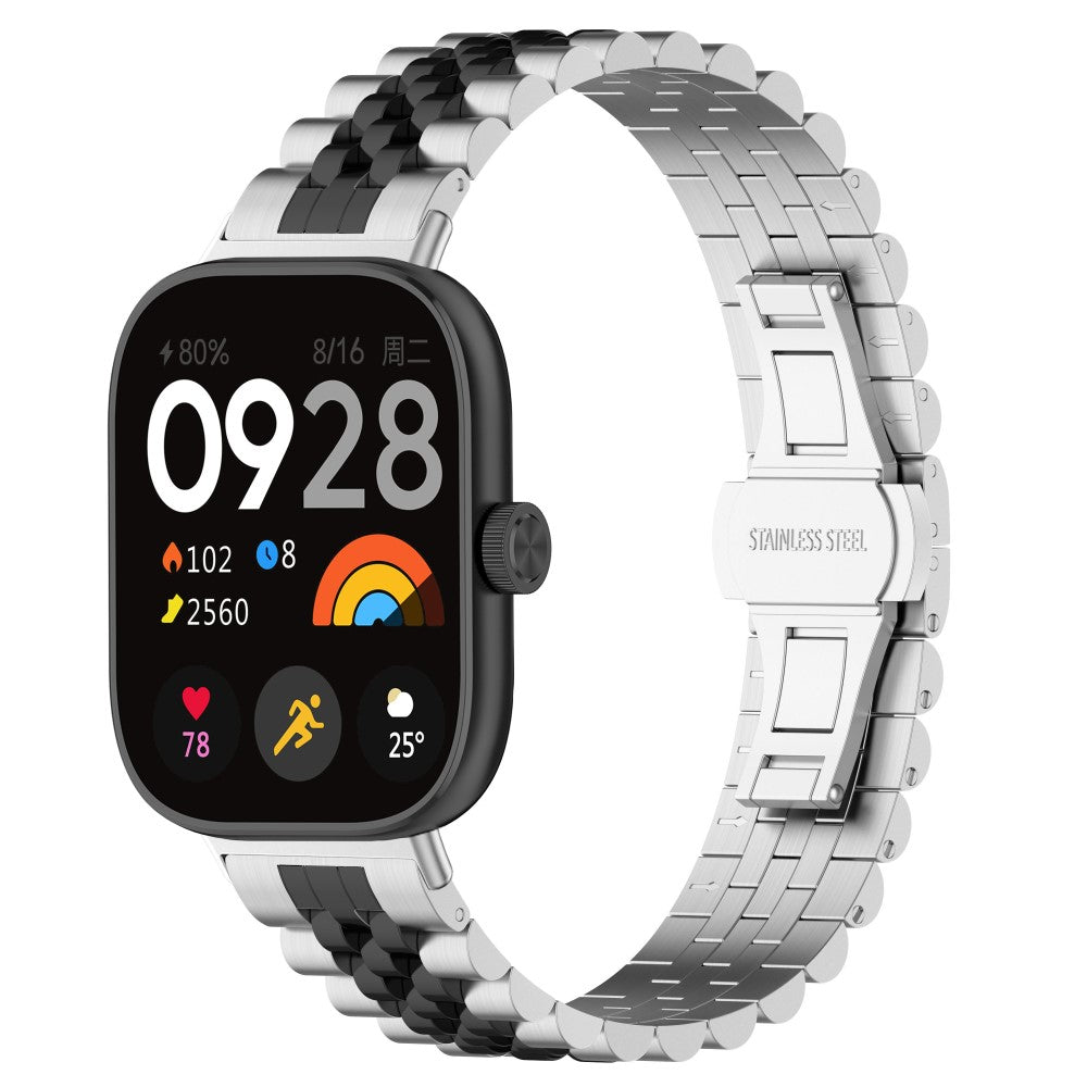 Metal Universal Rem passer til Xiaomi Smart Band 8 Pro / Xiaomi Redmi Watch 4 - Sølv#serie_6