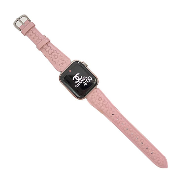 Helt Vildt Fint Ægte Læder Universal Rem passer til Apple Smartwatch - Pink#serie_5