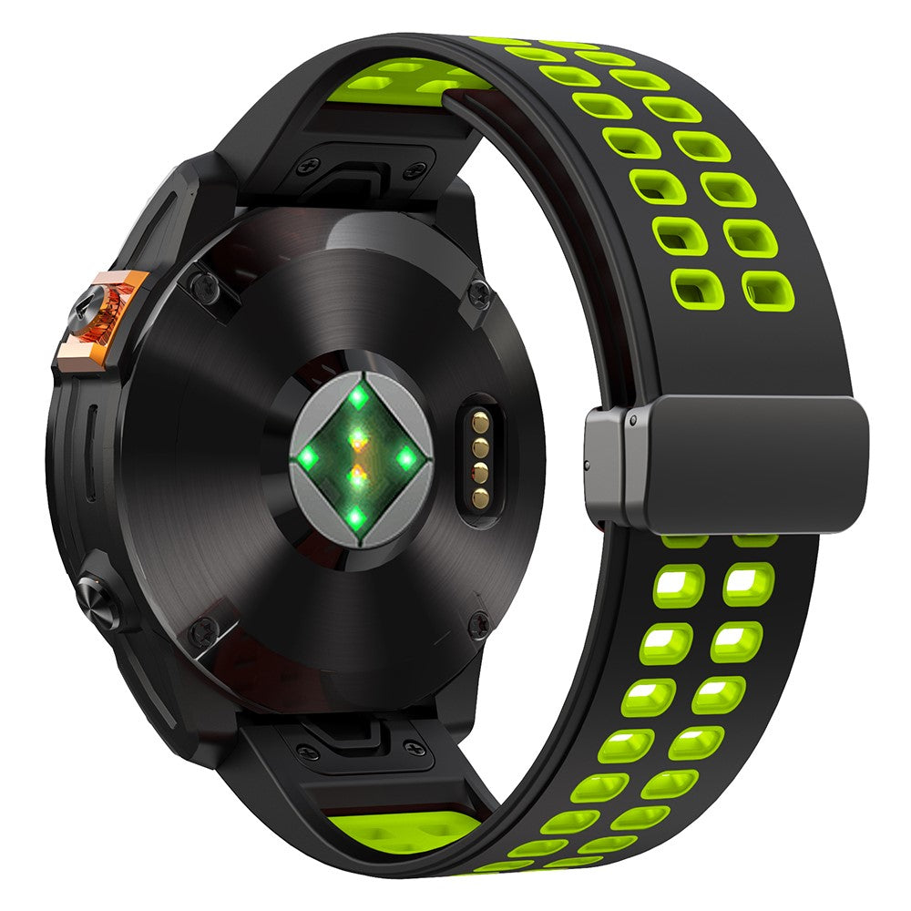 Silikone Universal Rem passer til Garmin Fenix 7X / Garmin Fenix 7X Pro - Grøn#serie_6