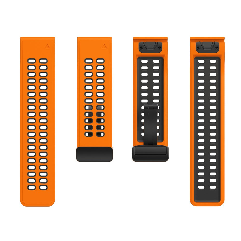 Silikone Universal Rem passer til Garmin Fenix 7X / Garmin Fenix 7X Pro - Orange#serie_1