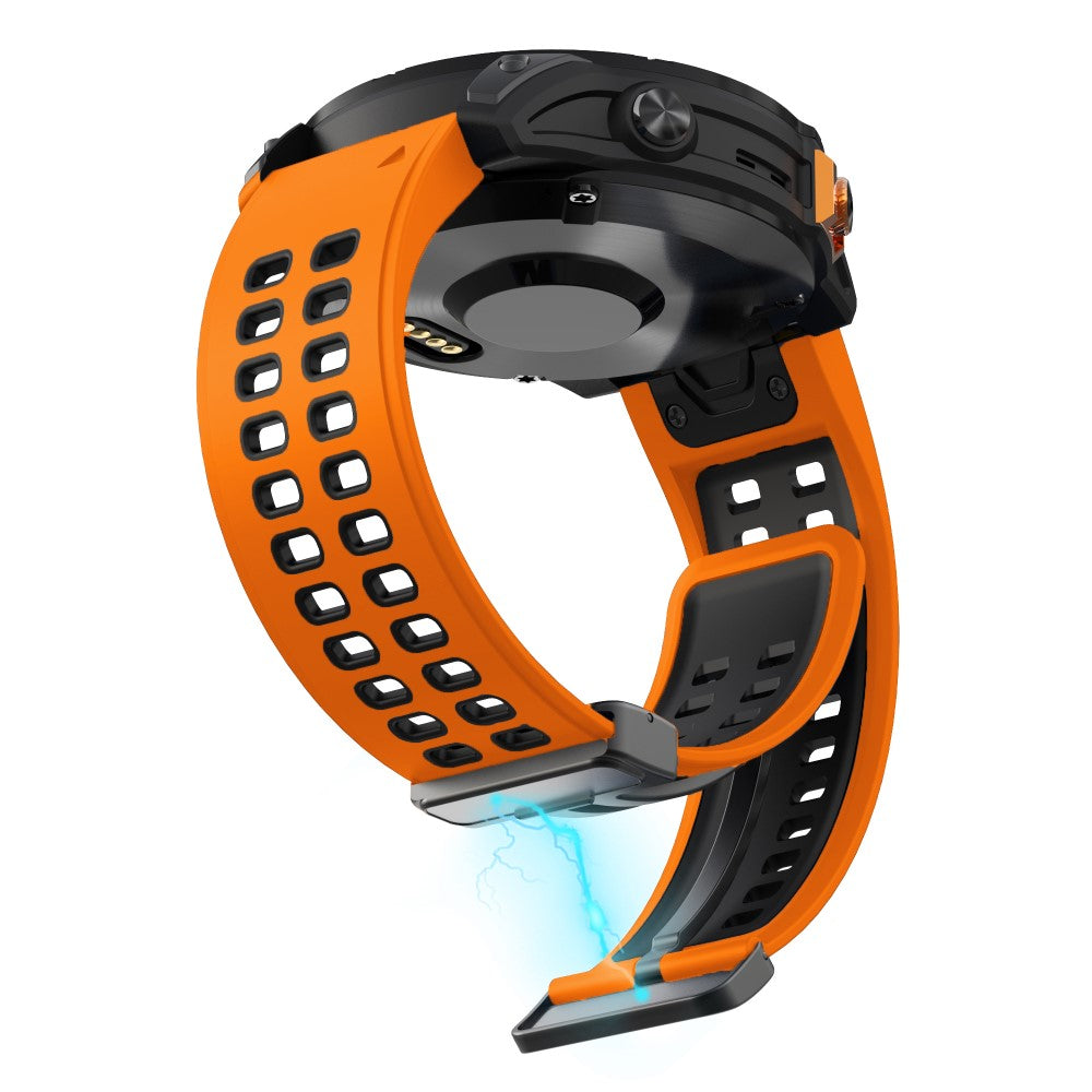 Silikone Universal Rem passer til Garmin Fenix 7X / Garmin Fenix 7X Pro - Orange#serie_1