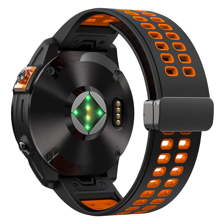 Silikone Universal Rem passer til Garmin Fenix 7X / Garmin Fenix 7X Pro - Orange#serie_2