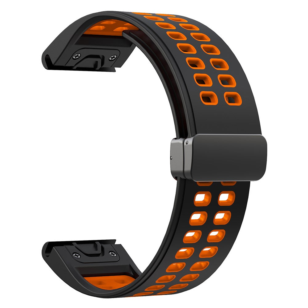 Silikone Universal Rem passer til Garmin Fenix 7X / Garmin Fenix 7X Pro - Orange#serie_2