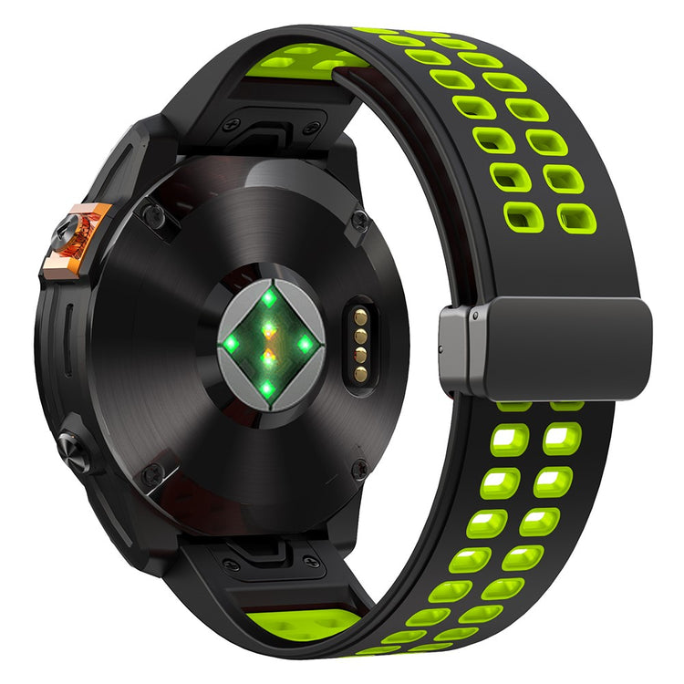 Silikone Universal Rem passer til Garmin Fenix 7X / Garmin Fenix 7X Pro - Grøn#serie_6