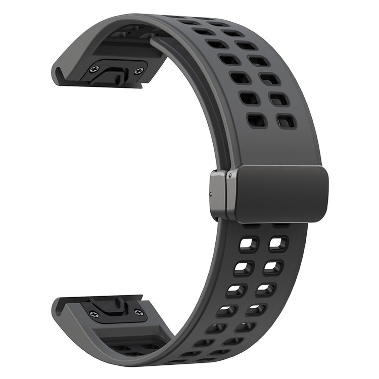 Silikone Universal Rem passer til Garmin Fenix 7X / Garmin Fenix 7X Pro - Sort#serie_8