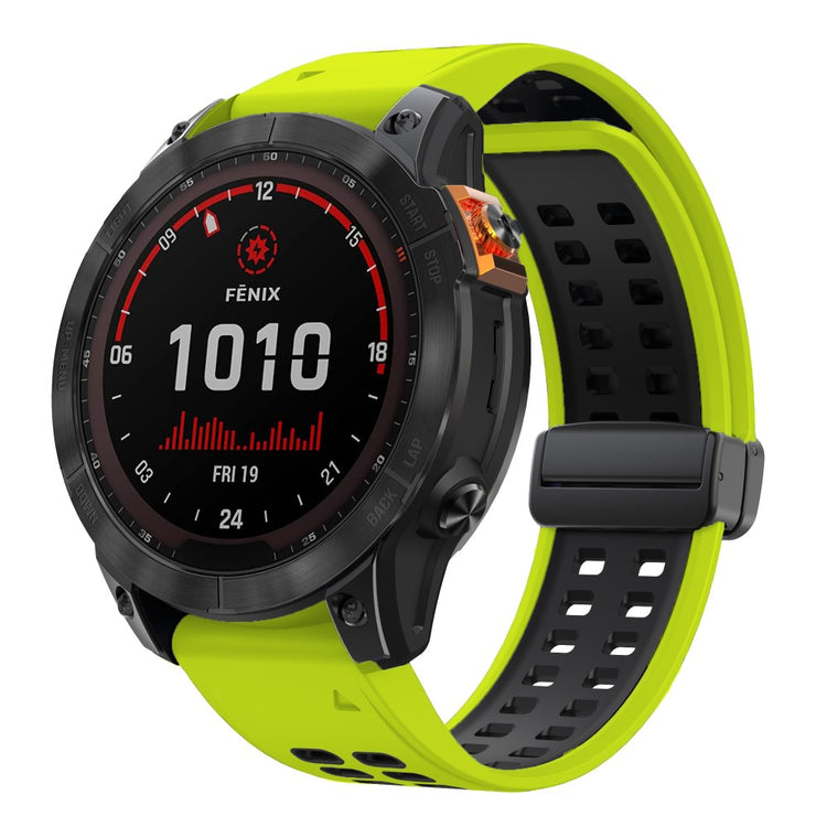 Silikone Universal Rem passer til Garmin Fenix 7X / Garmin Fenix 7X Pro - Grøn#serie_9