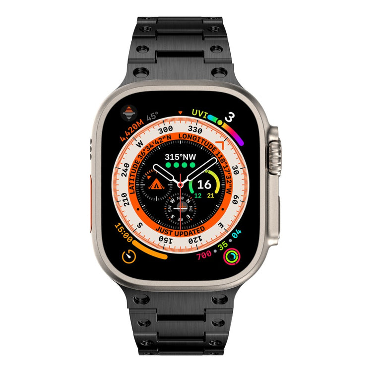 Rigtigt Elegant Metal Universal Rem passer til Apple Smartwatch - Sort#serie_3