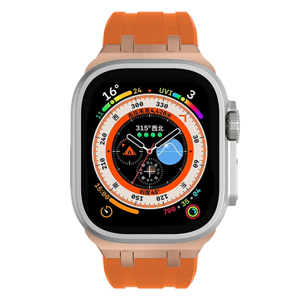 Mega Sejt Silikone Universal Rem passer til Apple Smartwatch - Orange#serie_12